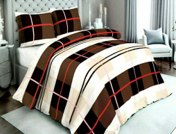 Тканина для постільної білизни Бязь "Gold" Lux "Кліточка"  GL658