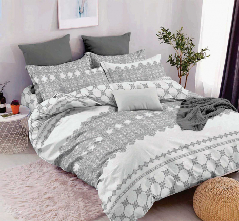Тканина для постільної білизни Бязь "Gold" Lux GL3635grey