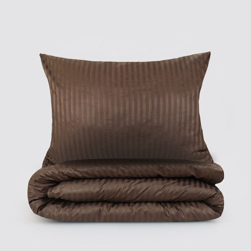 Двуспальный набор постельного белья 180*220 из Страйп Сатина №541312