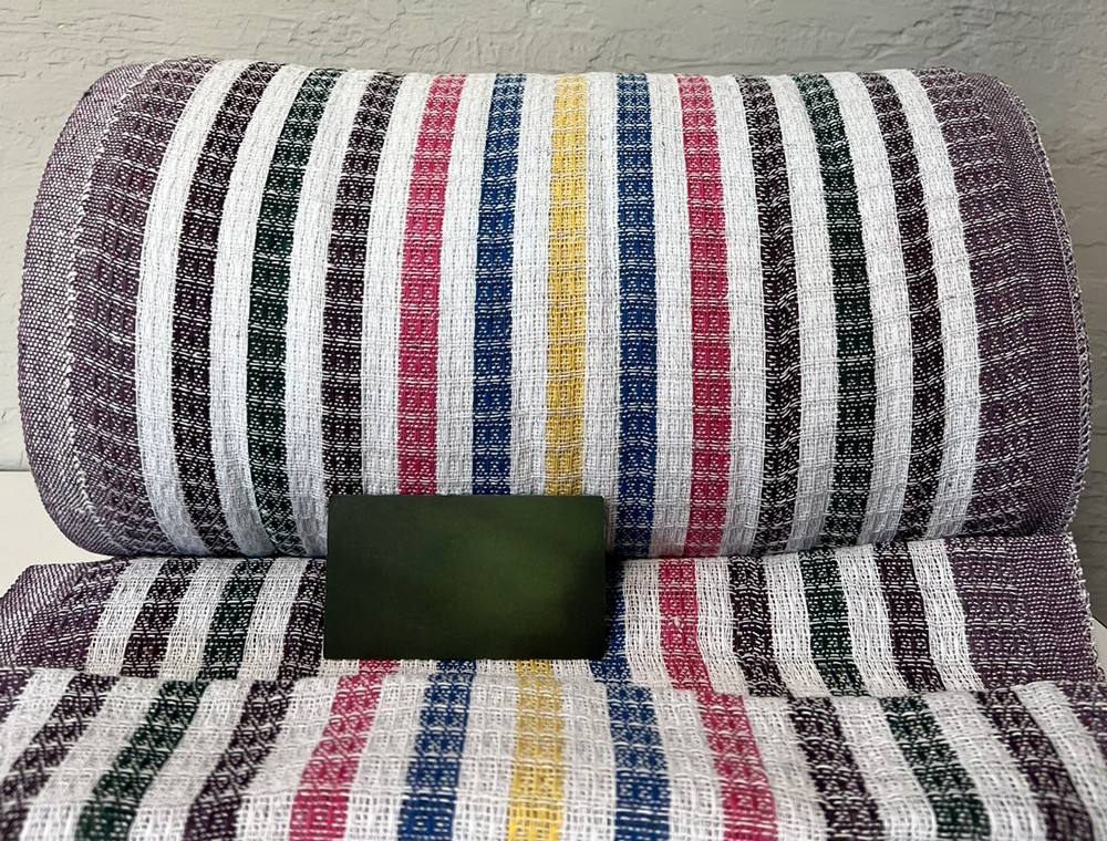 Ткань для полотенец на темно-фиолетовой основе (50м)