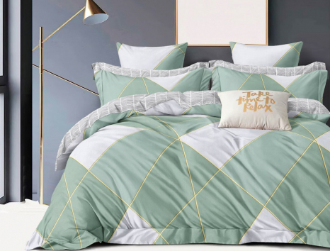 Двоспальний набір постільної білизни 180*220 із Сатину №44242AB Черешенка™