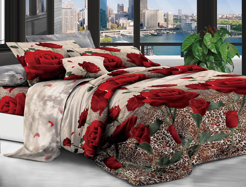 Полуторний набір постільної білизни 150*220 із полікотону №204121 Черешенька™