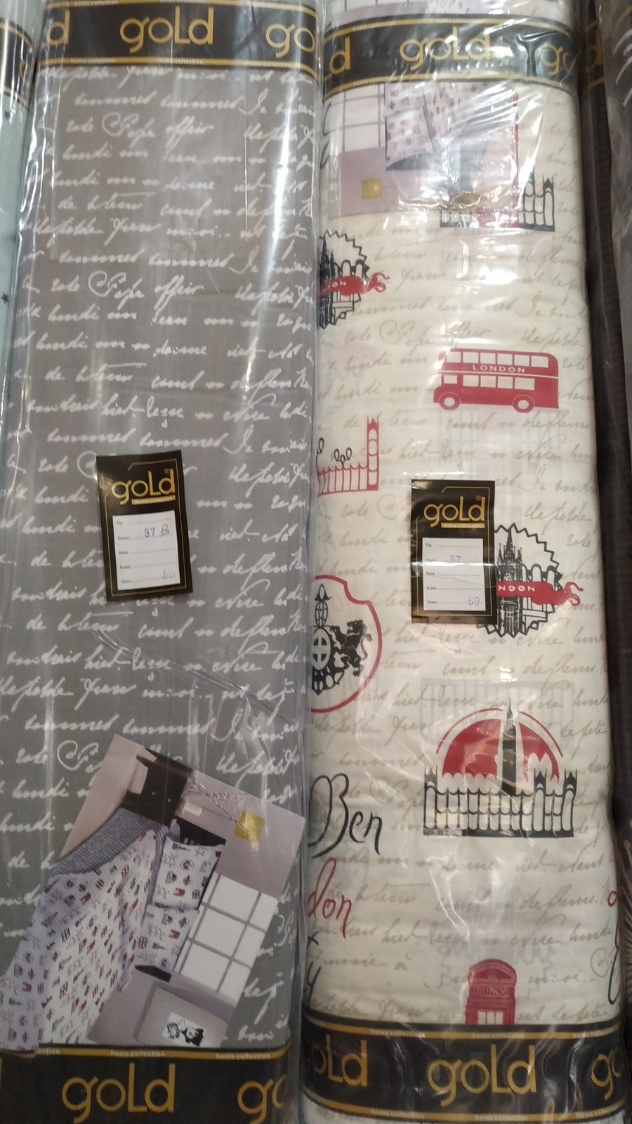 Тканина для постільної білизни Бязь "Gold" Lux "Частинка Англії" GL1657 (A+B) - (50м+50м)