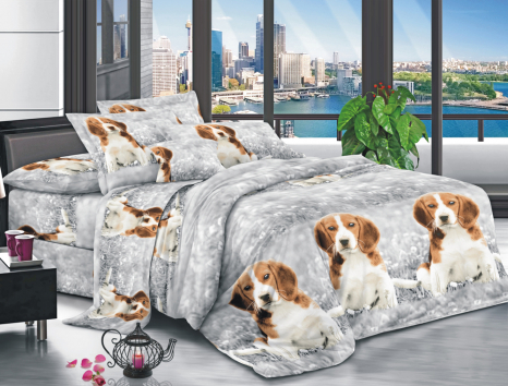 Сімейний набір постільної білизни 240*220 із полікотону №204472 Черешенька™