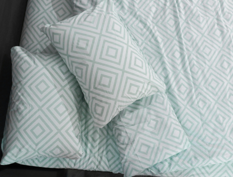 Двуспальный набор постельного белья с ромбами 180*220 из Бязи "Gold" №150161 Черешенка™