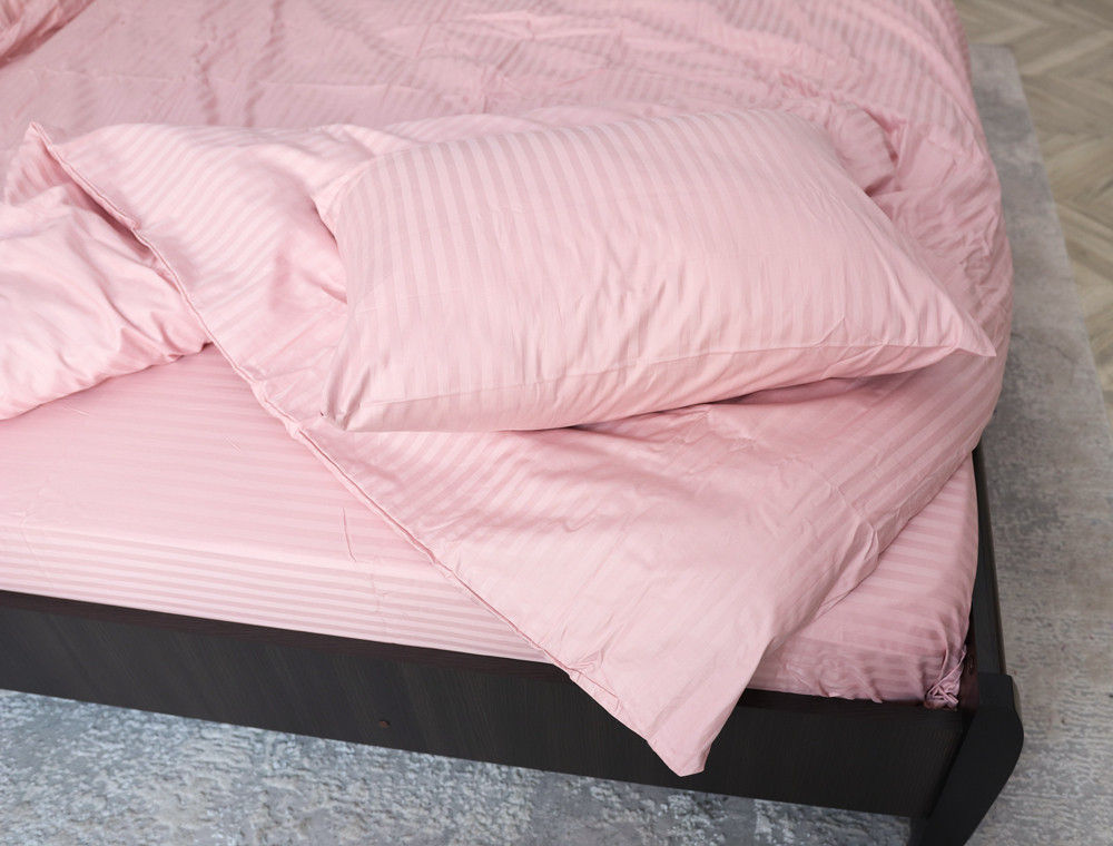 Двоспальний набір постільної білизни 180*220 з Страйп Сатину №541611