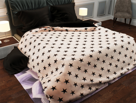 Двоспальний набір постільної білизни 180*220 із Бязі "Gold" №154709AB Черешенка™