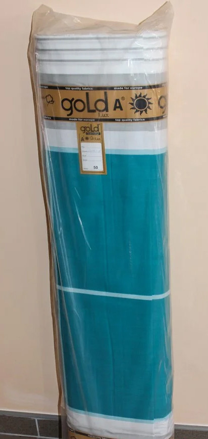 Тканина для постільної білизни Бязь "Gold" Lux "Смужка (бірюзовий)" GL802
