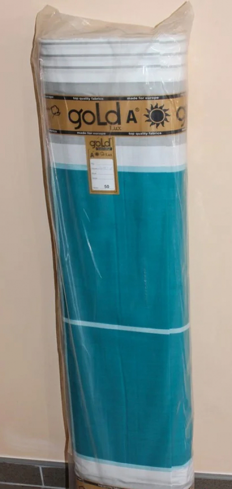 Тканина для постільної білизни Бязь "Gold" Lux "Смужка (бірюзовий)" GL802