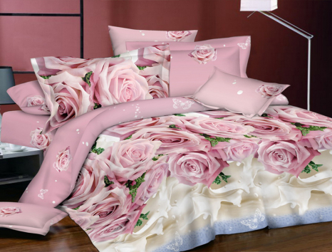 Євро-максі набір постільної білизни 200*220 із Бязі "Gold" з простирадлом на резинці №144491AB Черешенька™