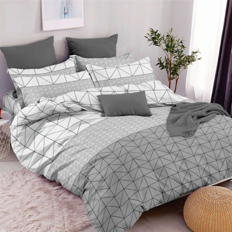 Ткань для постельного белья Бязь "Gold" Lux GL3335grey