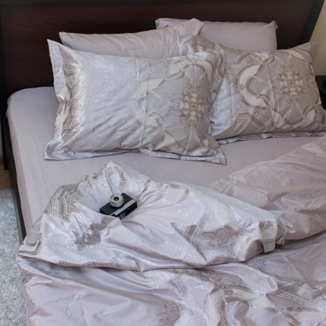 Двоспальний набір постільної білизни 180*220 із Жакарду №017AB KRISPOL™