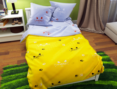 Двуспальный набор постельного белья 180*220 из Бязи "Gold" №154154AB Черешенка™