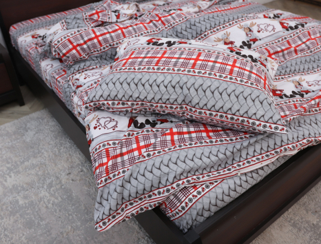 Семейный набор хлопкового постельного белья из Фланели №95327 Черешенка™