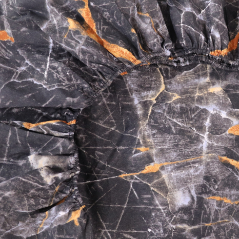 Простынь на резинке (140*200*25) черный мрамор №6680931