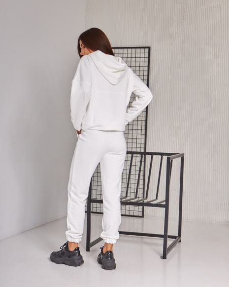 Жіночий спортивний костюм з капюшоном (Розмір S) білий №20222161