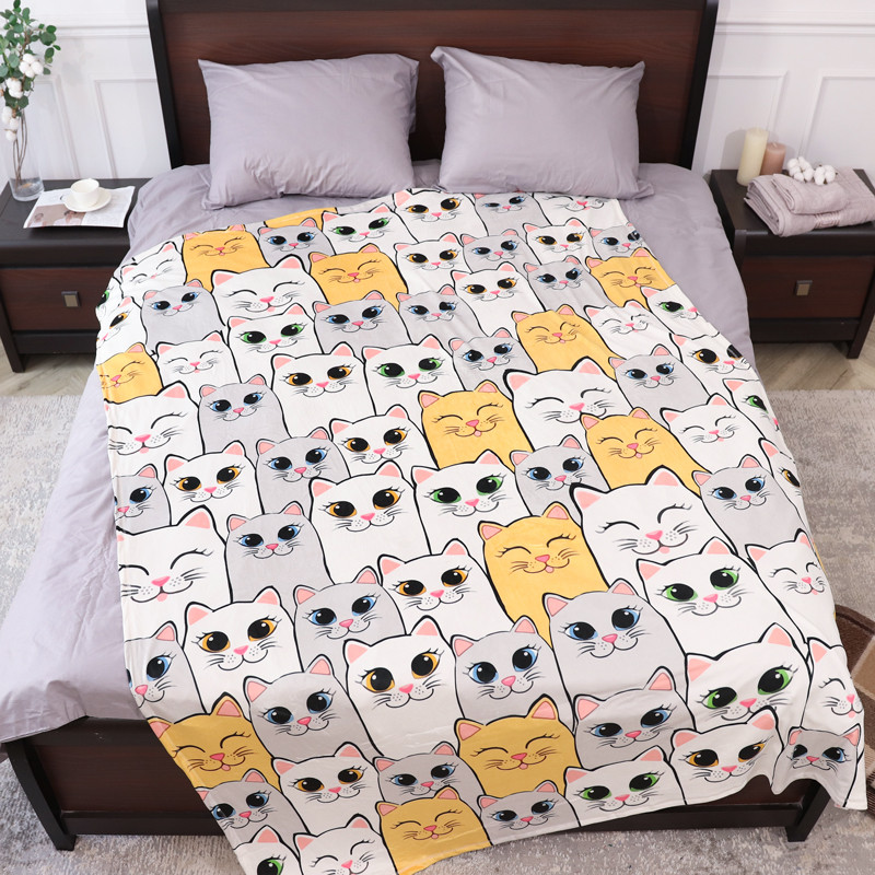 Плед з 3D-принтом 160*200 "Помаранчеві Коти" №20222335