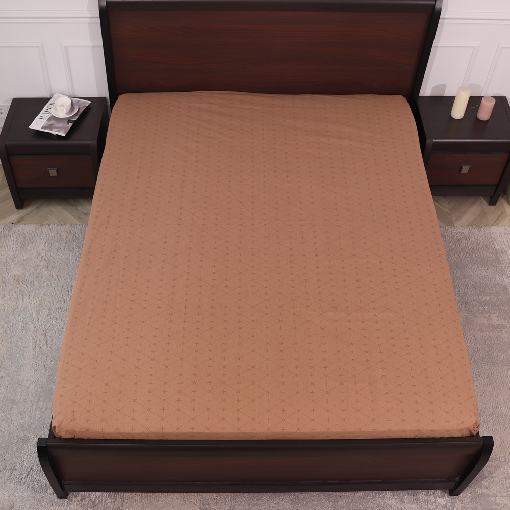 Простынь на резинке (160*200*25) коричневого цвета №663308