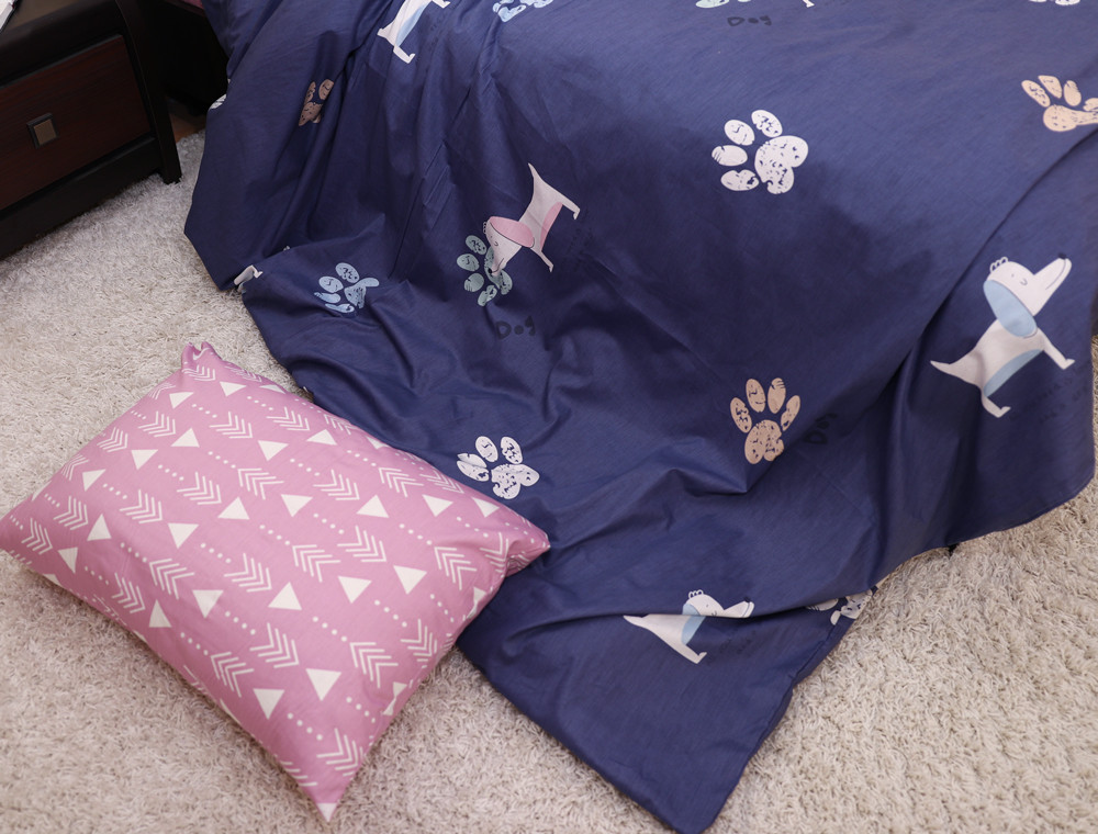 Двуспальный набор постельного белья 180*220 из Сатина №784AB Черешенка™