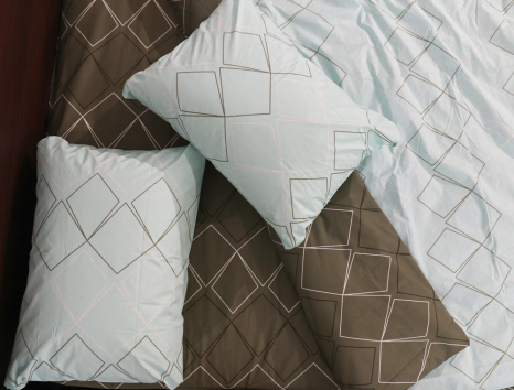 Полуторний набір постільної білизни 150*220 із Бязі "Gold" №151164AB Черешенька™