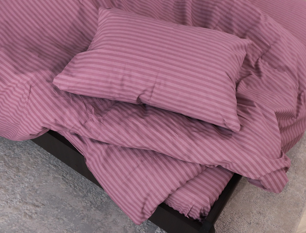 Полуторний набір однотонної постільної білизни 150*220 із Бязі "Gold" №153308 Черешенька™