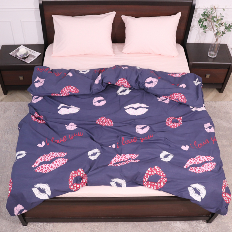 Полуторний набір постільної білизни 150*220 із Бязі "Gold" №151245AB Черешенка™