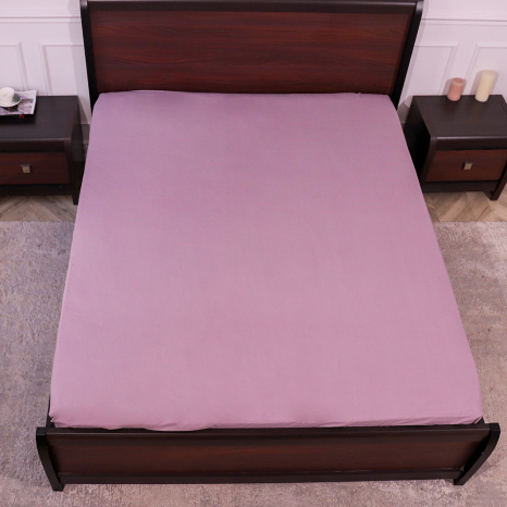 Простынь на резинке (180*200*25) фиолетовая №661038