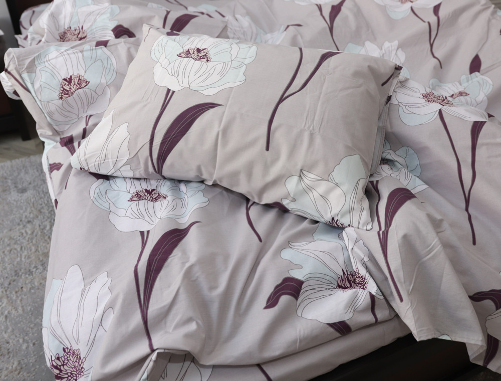 Полуторний набір постільної білизни 150*220 із Бязі "Gold" №151518 Черешенка™