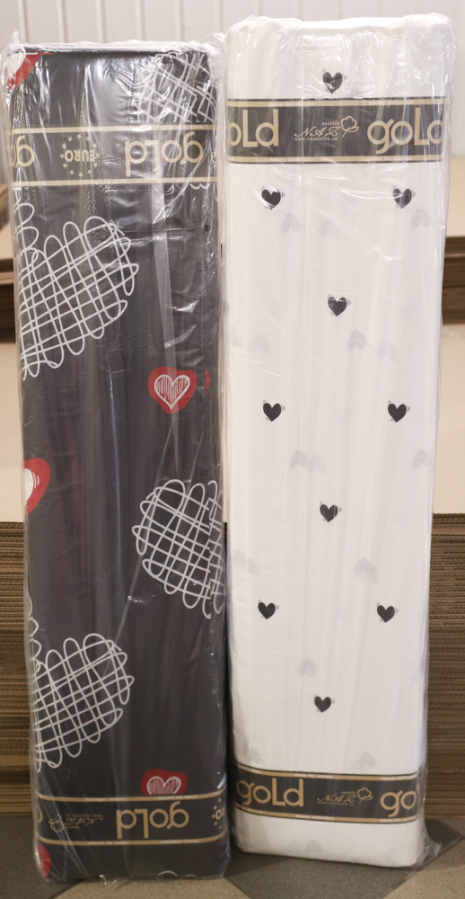 Тканина для постільної білизни Бязь "Gold" Lux "Історія кохання" GL1601 (A+B) - (50м+50м)