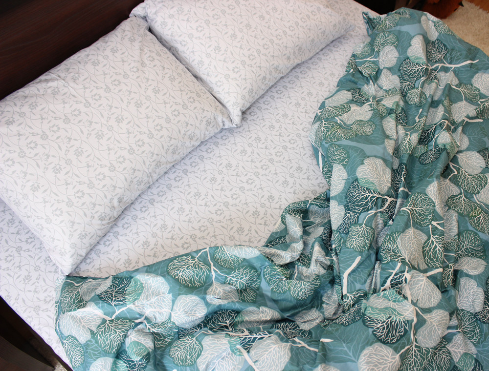 Полуторний набір постільної білизни 150*220 із Бязі "Gold" №151311AB Черешенка™