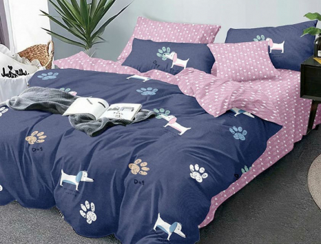 Сімейний набір постільної білизни із Сатину №784AB Черешенка™
