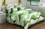 Ткань для постельного белья Бязь "Gold" Lux "Волны природы (зеленый)" GL2036green