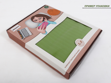 Полуторный набор постельного белья 150*220 из Страйп Сатина №50999 Черешенка™