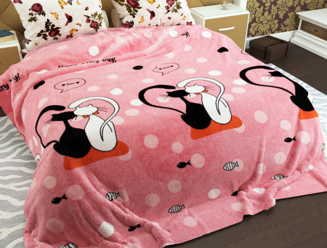 Полуторний флісовий плед №33637