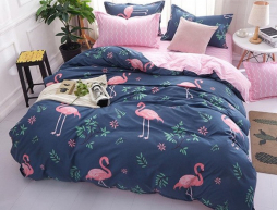 Полуторний набір постільної білизни 150*220 із Бязі "Gold" №151135AB Черешенка™