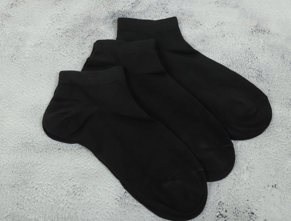 Женские носки Корона короткие чёрные дикий шёлк (36-41) №BY296-2