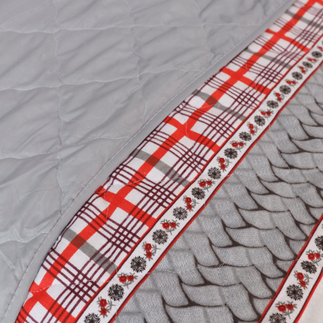 Евро-макси стёганое покрывало байка/микрофибра №55100R