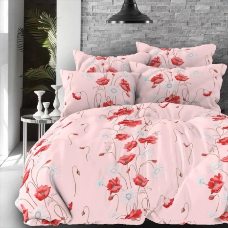 Двоспальний набір постільної білизни 180*220 із Бязі "Gold" №157864Red Черешенка™