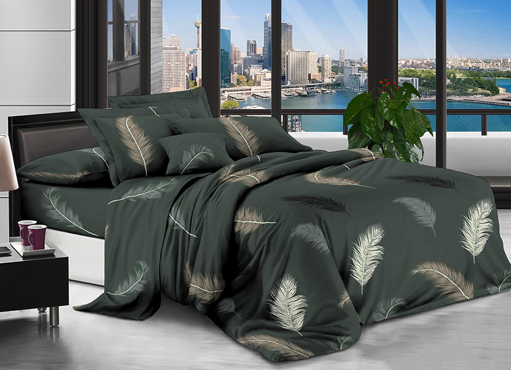 Полуторний набір постільної білизни 150*220 із полікотону №2017271 Черешенька™