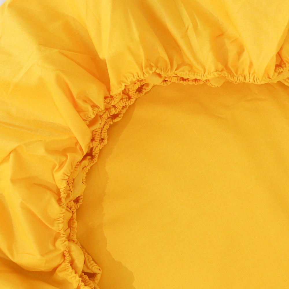 Простынь на резинке (160*200*25) желтая №661565