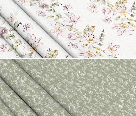 Тканина для постільної білизни Бязь "Gold" Lux GL7891 (A+B) - (50м+50м)