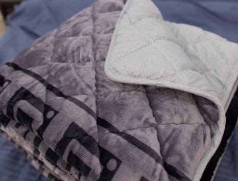 Полуторное флисовое стёганое покрывало №55029