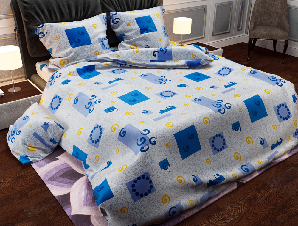 Тканина для постільної білизни Бязь "Gold" Lux "Морська геометрія" GL2899R