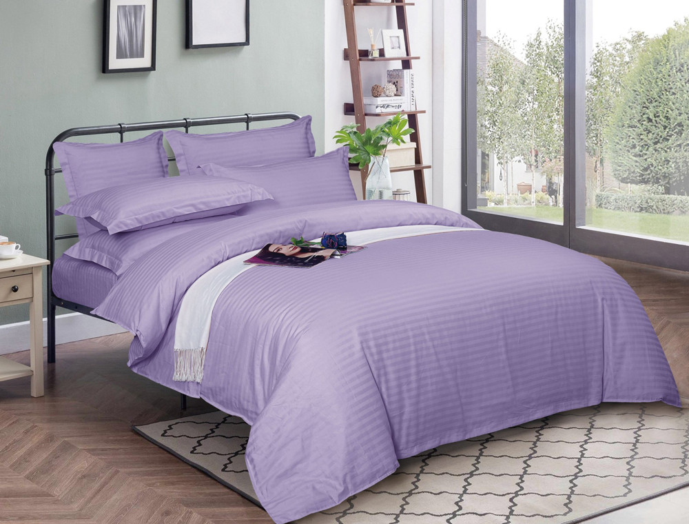 Двоспальний набір постільної білизни 180*220 зі Страйп Сатину №543812 KRISPOL™