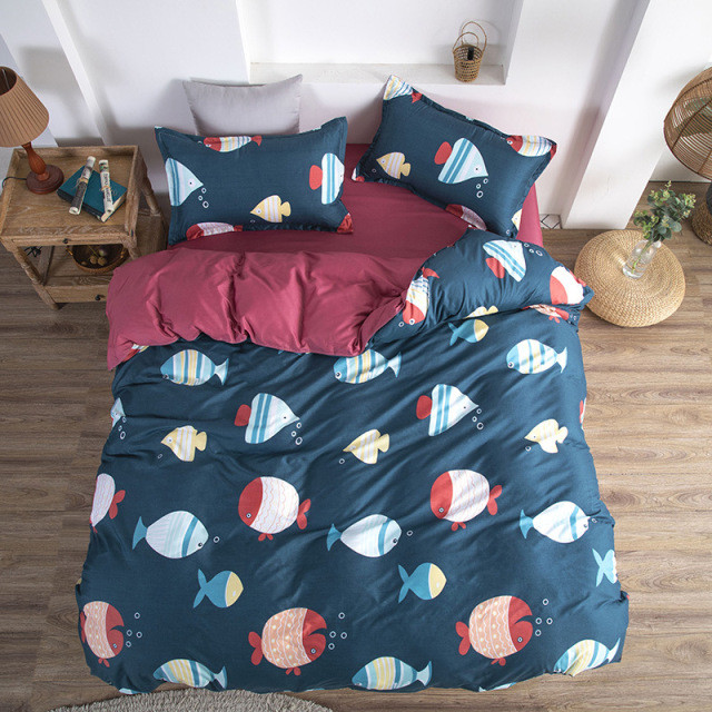 Ткань для постельного белья Бязь "Gold" Lux "Аквариум" GL1643 (A+B) - (50м+50м)