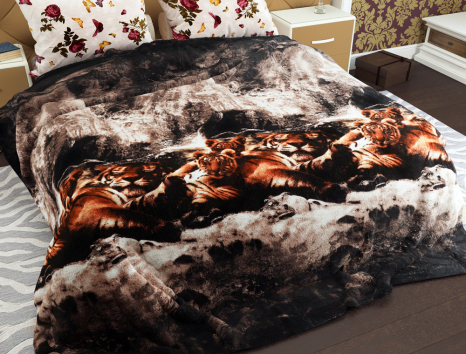 Двуспальный флисовый плед №33839