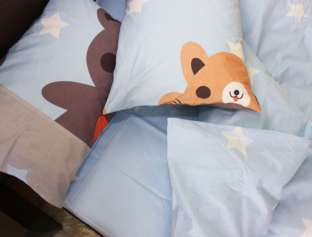 Полуторний набір постільної білизни 150*220 із Бязі "Gold" №16173 Черешенка™