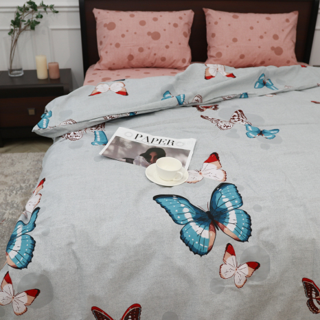 Евро макси набор постельного белья 200*220 из Бязи "Gold" №157689AB Черешенка™