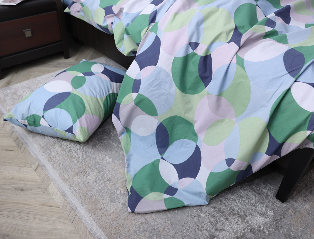 Полуторний набір постільної білизни 150*220 із Бязі "Gold" №153492 Черешенка™