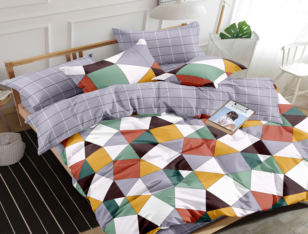 Евро макси набор постельного белья 200*220 из Сатина №8611AB Черешенка™